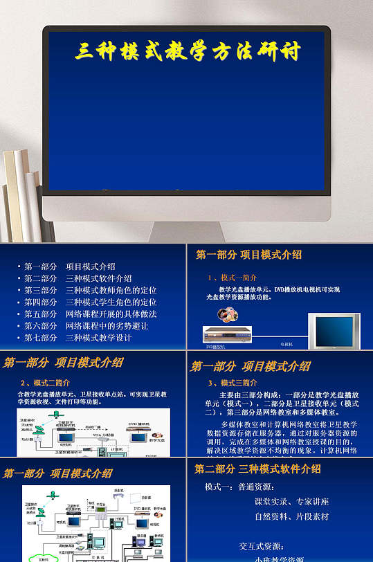 三种模式教学方法研讨PPT模板
