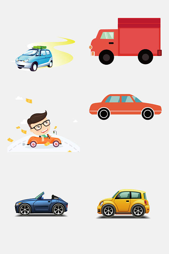 卡通小轿车图片-卡通小轿车素材下载-众图网