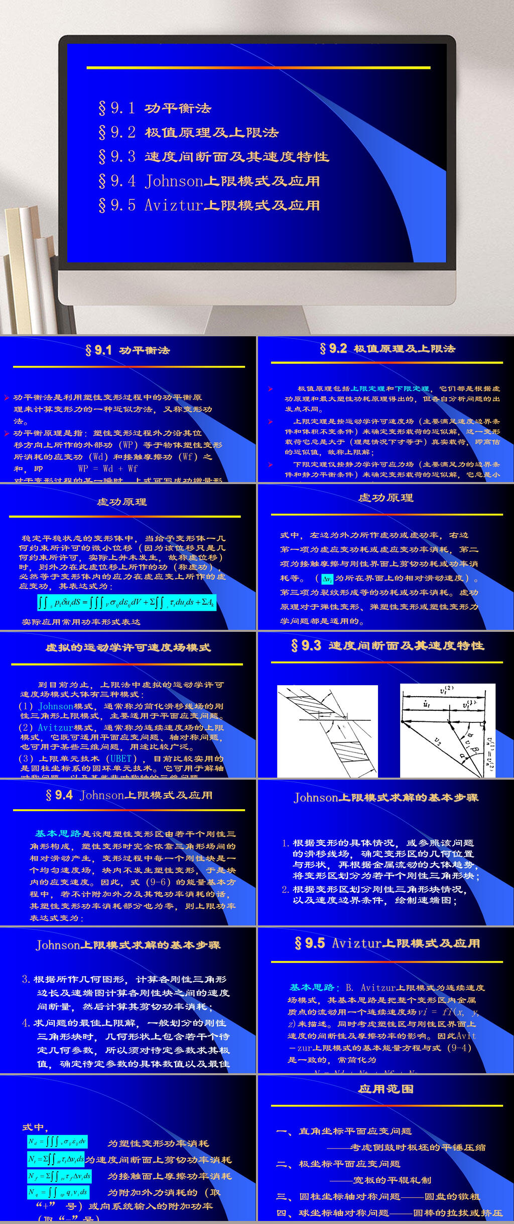 功平衡法和上限法及其应用PPT模板素材