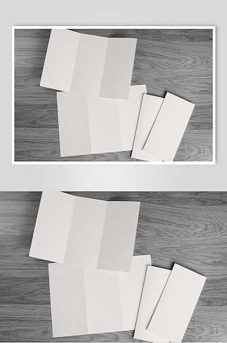 折页样机效果图设计三折纸样机