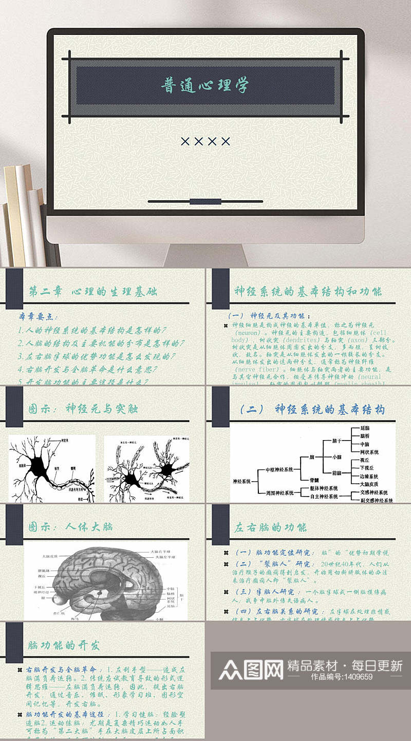 普通心理学PPT模板素材