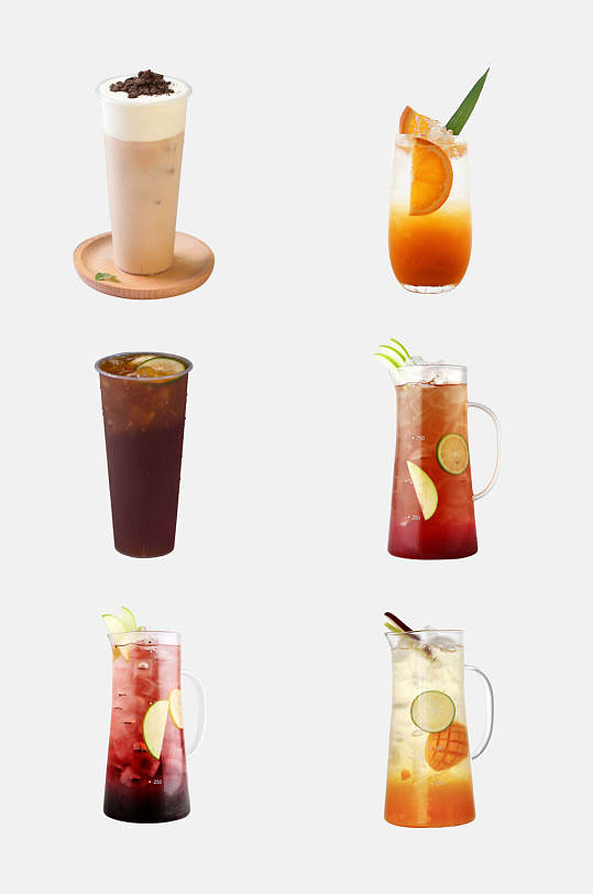 泰國(guó)象芒果茶奶茶飲料免扣攝影圖