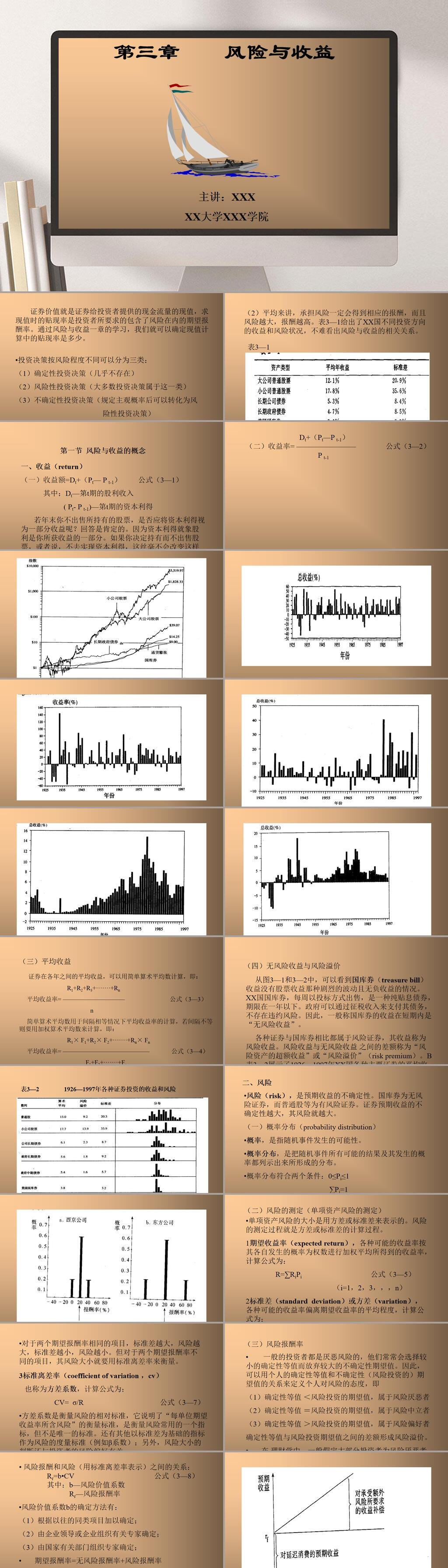 风险与收益PPT模板素材