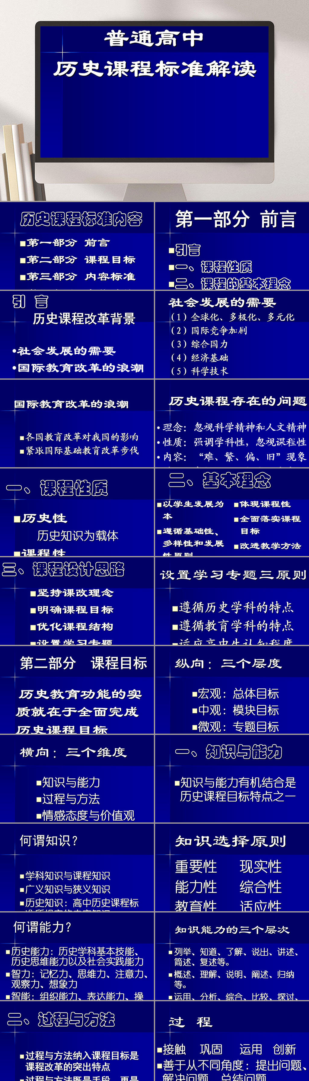 历史课程标准解读PPT模板素材