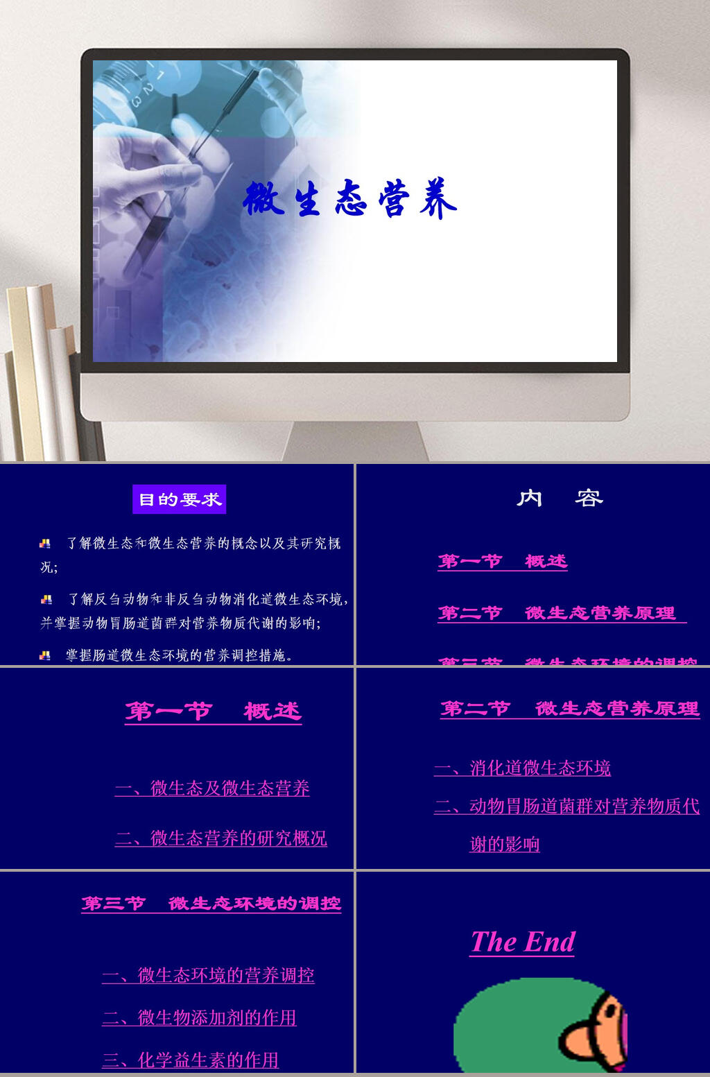 微生态营养PPT模板素材