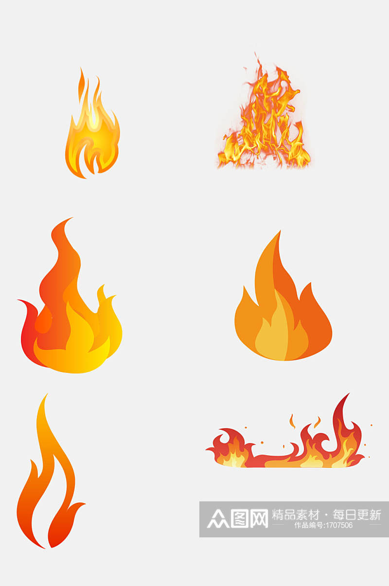火焰火苗免抠元素设计素材素材