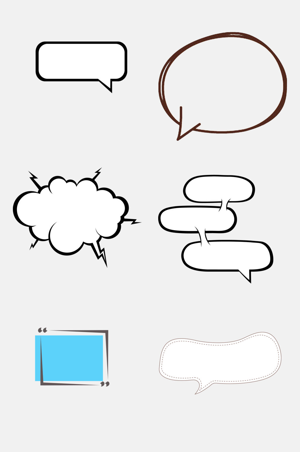 对话框简笔画 彩色图片