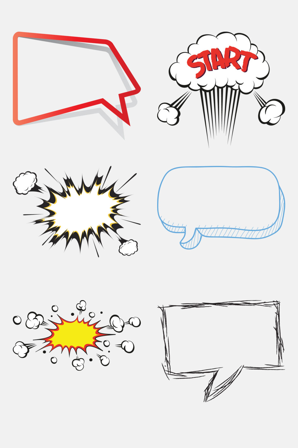 长方形漂亮对话框免抠元素设计素材