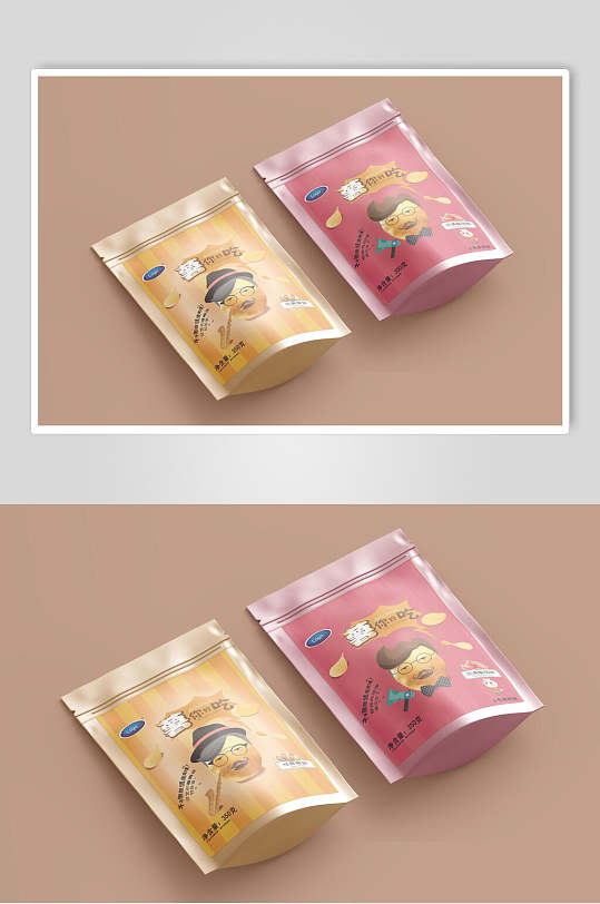 食品零食包装袋效果图设计个性简约样机