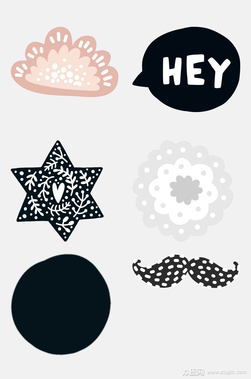 简约手绘插画可爱手账小元素