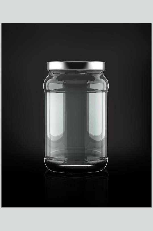 透明食品罐玻璃罐样机效果图