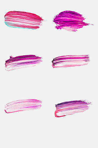 粉红色油画笔触免抠元素素材