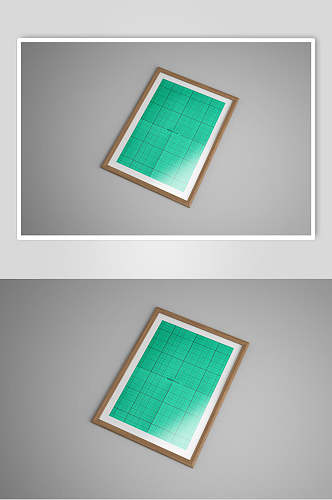 绿色相框样机效果图