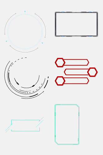 科技光圈光效免抠元素素材