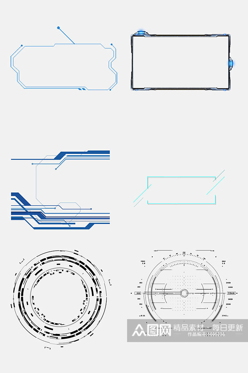 时尚科技光圈光效免抠元素素材素材