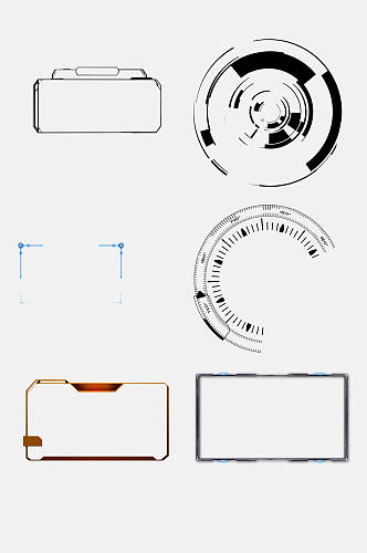 科技光圈光效免抠元素素材