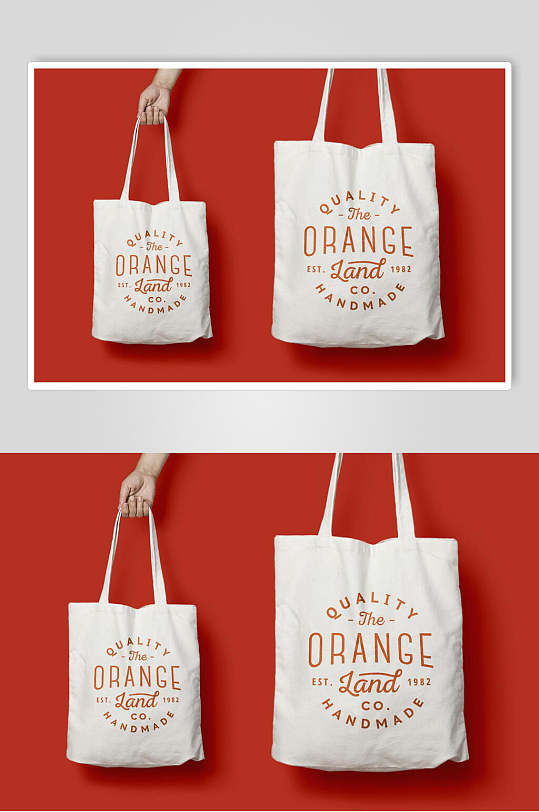 手提袋帆布袋VI样机设计-众图网