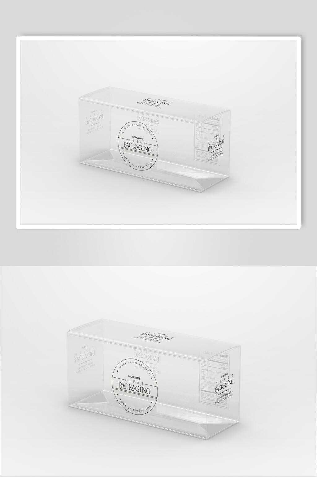 透明塑料LOGO样机展示效果样机贴图素材