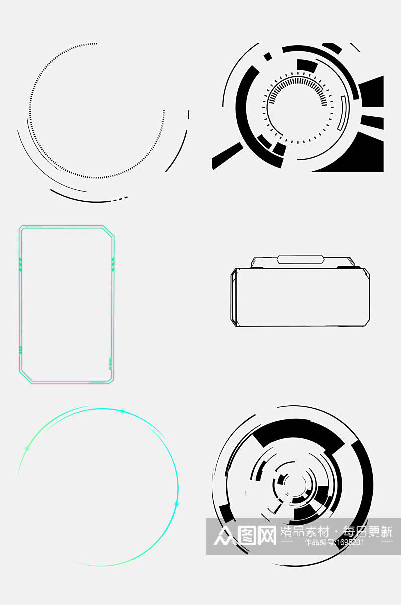 高端科技光圈光效免抠元素素材素材