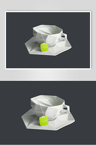 白色茶叶包装泡茶样机效果图