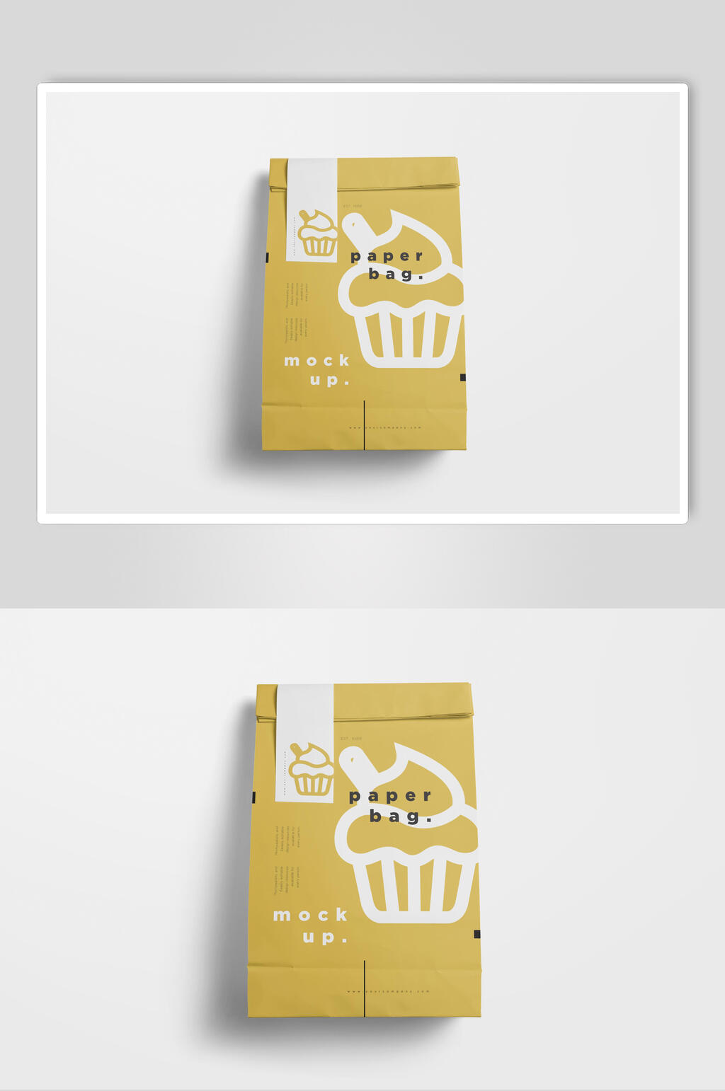牛皮纸袋LOGO样机效果图素材