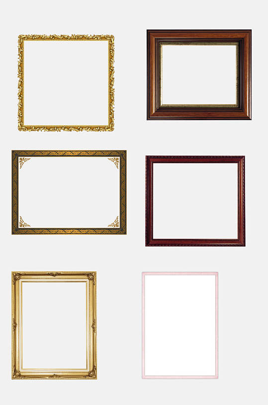 方框欧式花纹免抠元素