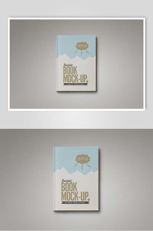 清新书籍画册封面样机贴图-众图网