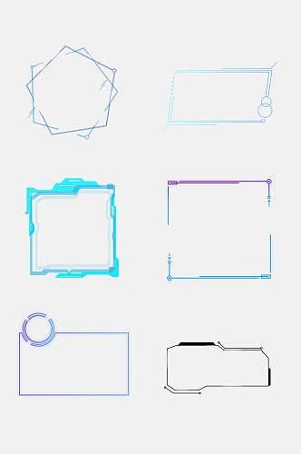 蓝色科技底纹免抠元素素材