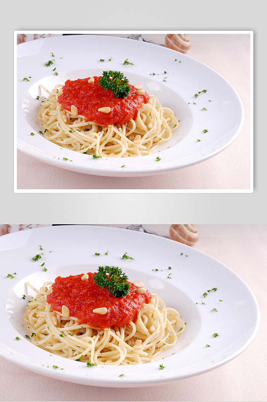 意大利鲜菇烩意粉高清图片