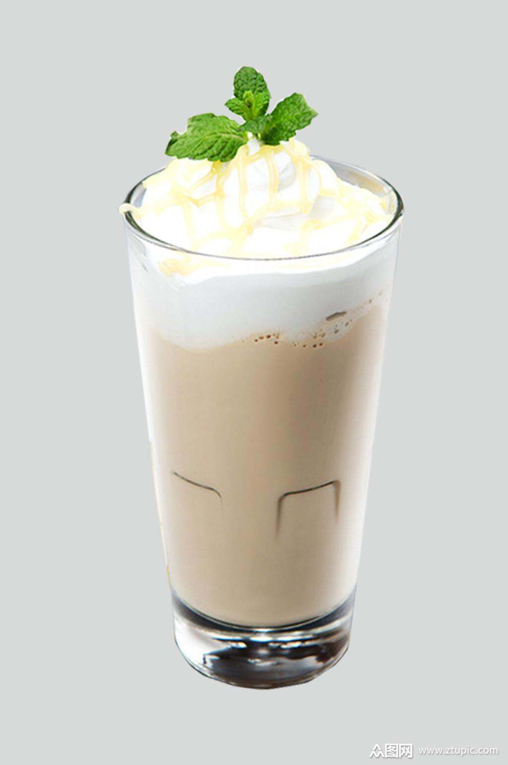 奶茶冰激凌高清摄影实拍图素材