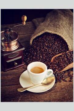 咖啡豆咖啡高清摄影图