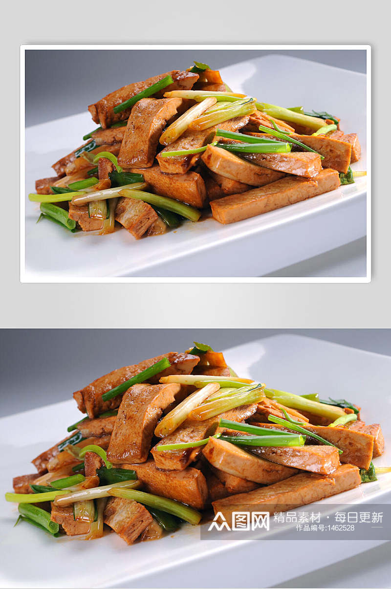 HQ鲍汁香葱豆腐美食美味摄影图素材