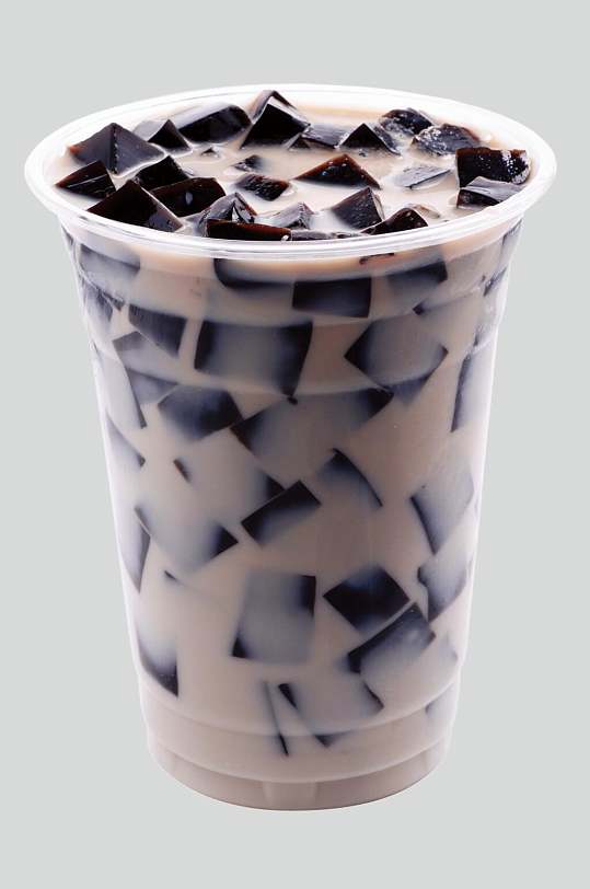 x椰奶龟苓膏饮品摄影图