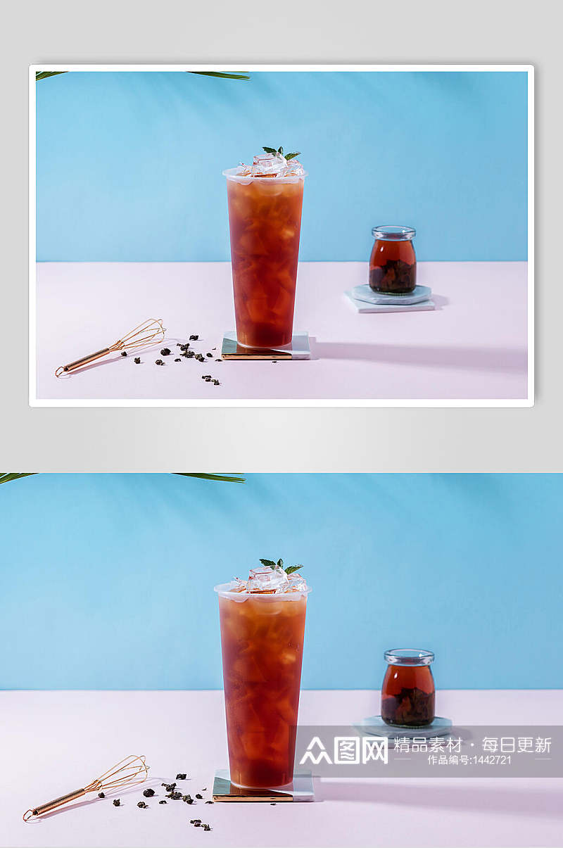 蓝莓红茶果茶美食摄影图素材