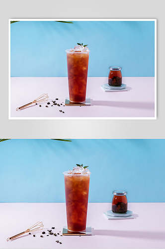 蓝莓红茶果茶美食摄影图