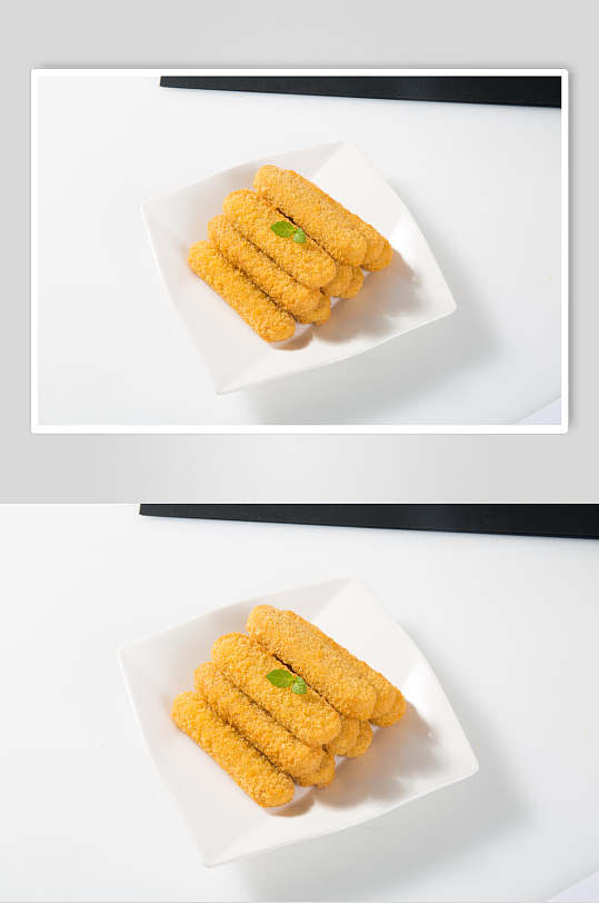 黄金手指鱼美食摄影图