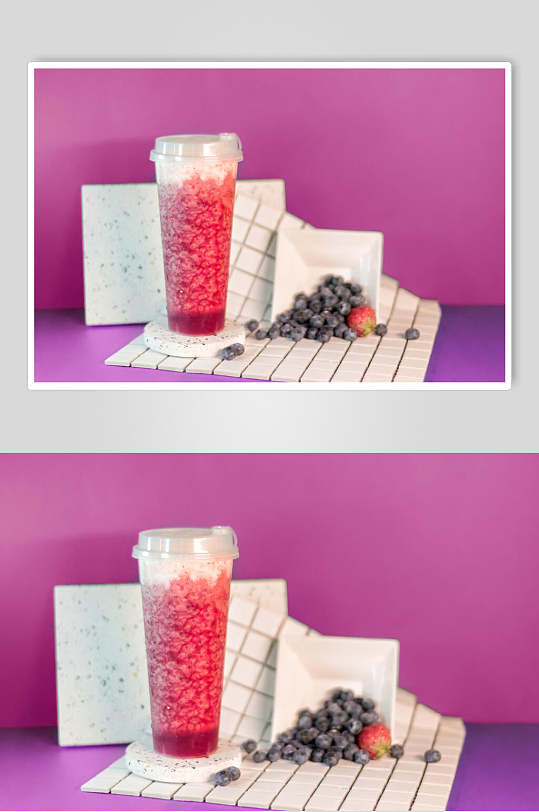 x芝士蓝莓美食摄影图