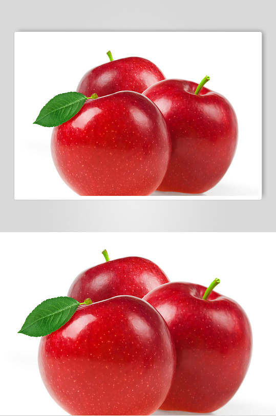 红富士高清大红苹果摄影图片