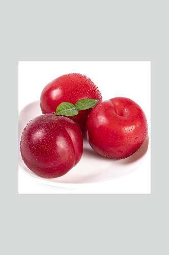 红李子水果高清摄影图
