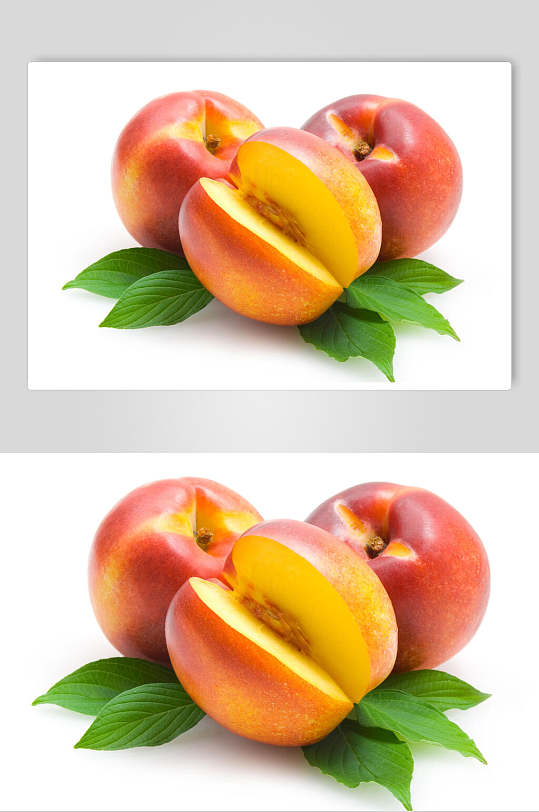 水果油桃桃子摄影图