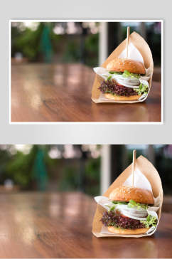 西式迷你小汉堡美食摄影图