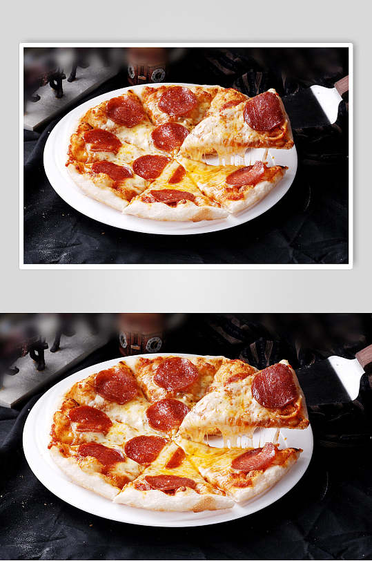 香肠披萨高清图片