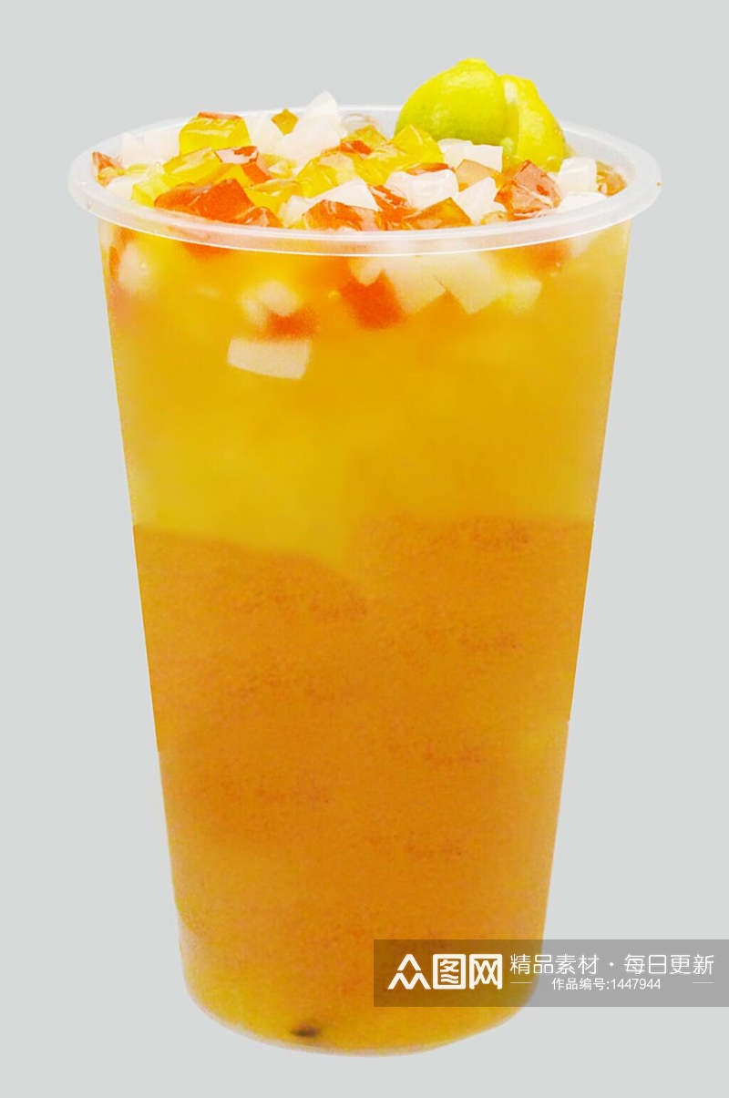 x夏威夷水果茶橙汁夏日饮料摄影图素材