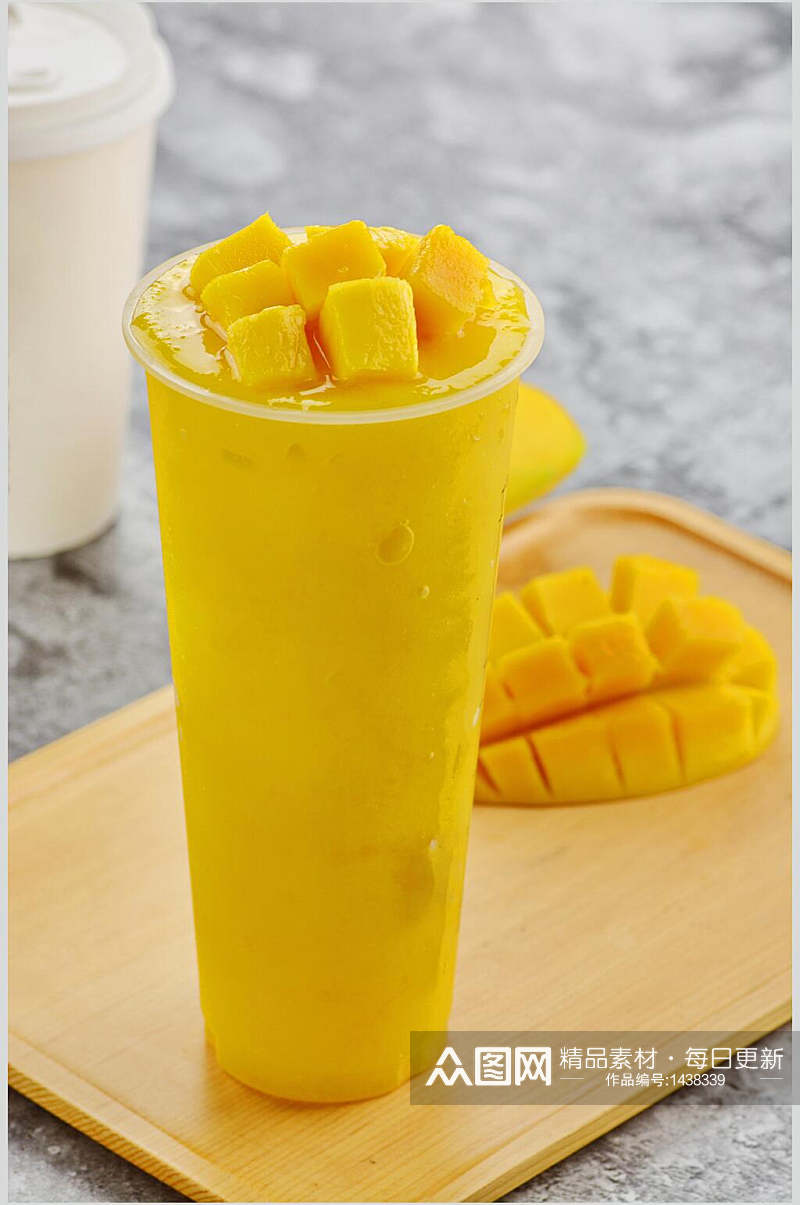 芒果汁美食摄影图素材