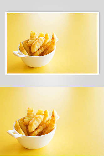 狼牙油炸薯条美食摄影图