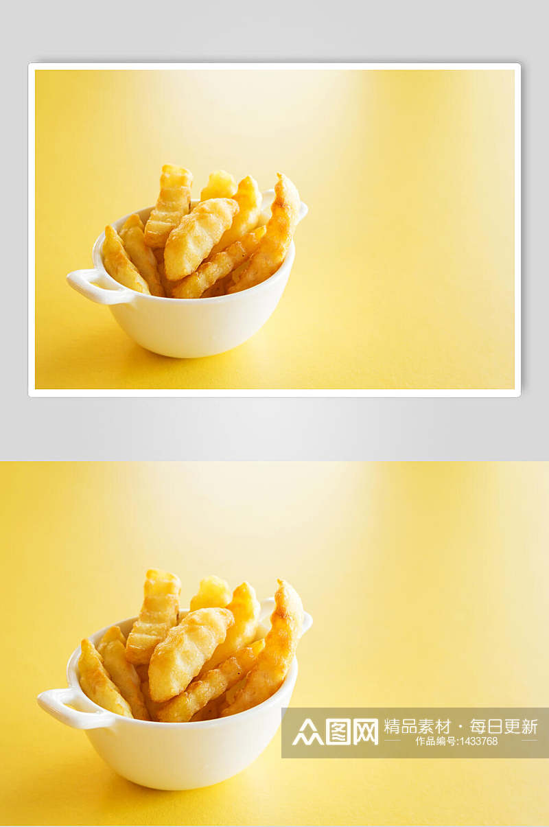 狼牙油炸薯条美食摄影图素材