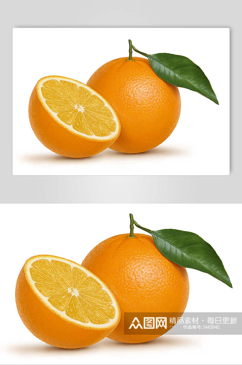 新鲜橙子橘子水果摄影图素材