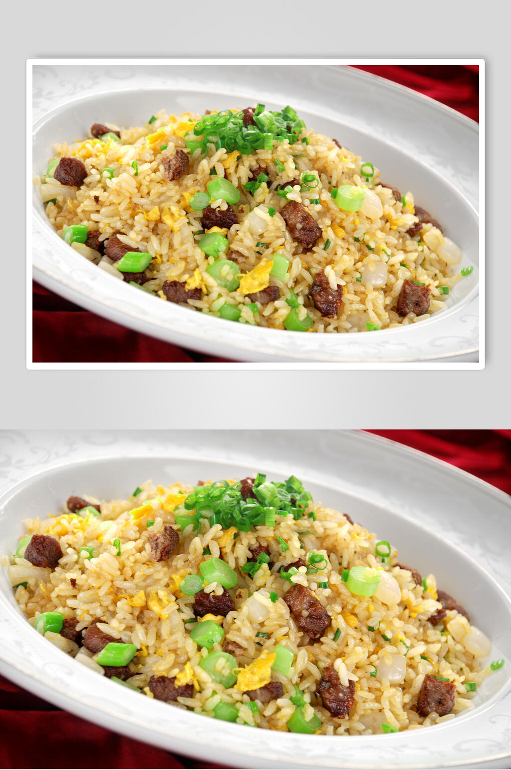 鹅肝牛扒炒饭高清图片素材