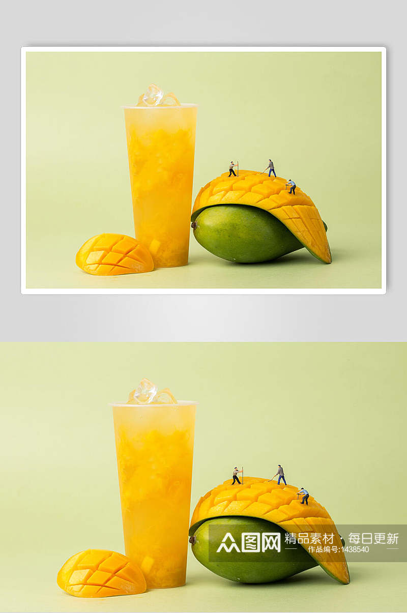x芒果水果茶美食摄影图素材