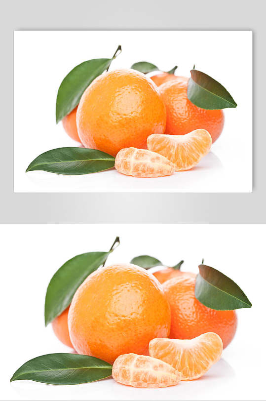 剥开的椪柑柑橘橘子水果摄影图